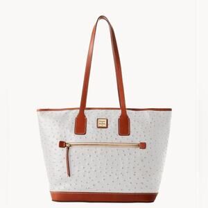 Dooney & Bourke Ostrich White Large Tote